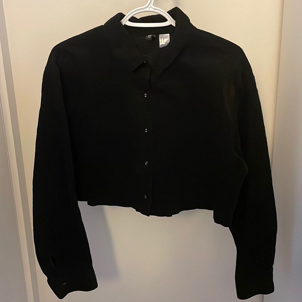 H$M Corduroy cropped button down